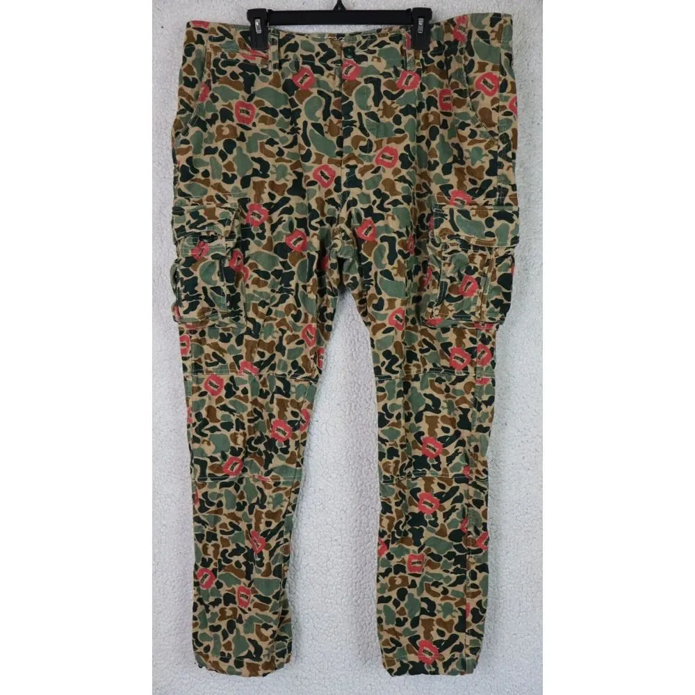 ICECREAM BBC Apple Pant 401-9106 Camo 2021 Size 40 Cargo Corduroy Green Red - Picture 1 of 13